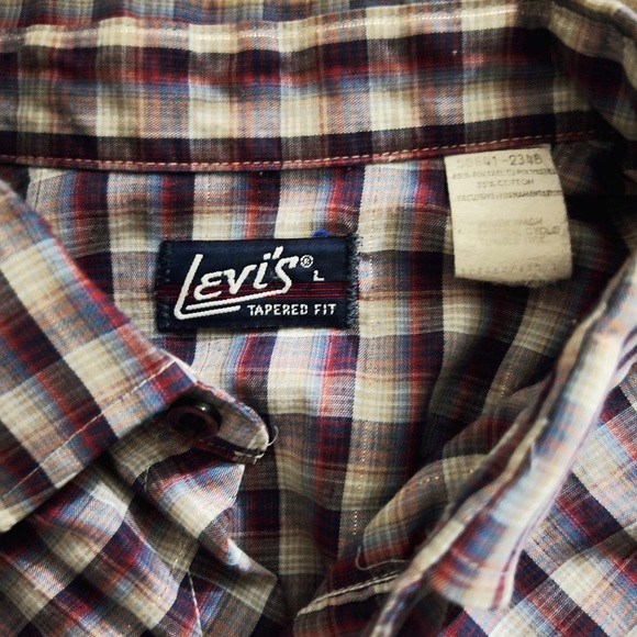 Levi’s Vintage 80’s Sawtooth Western Pearl Snap White Tab - Picture 13 of 14